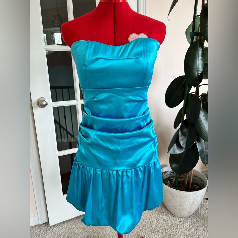 Charlotte Russe party dress, size large, blue. Good condition.